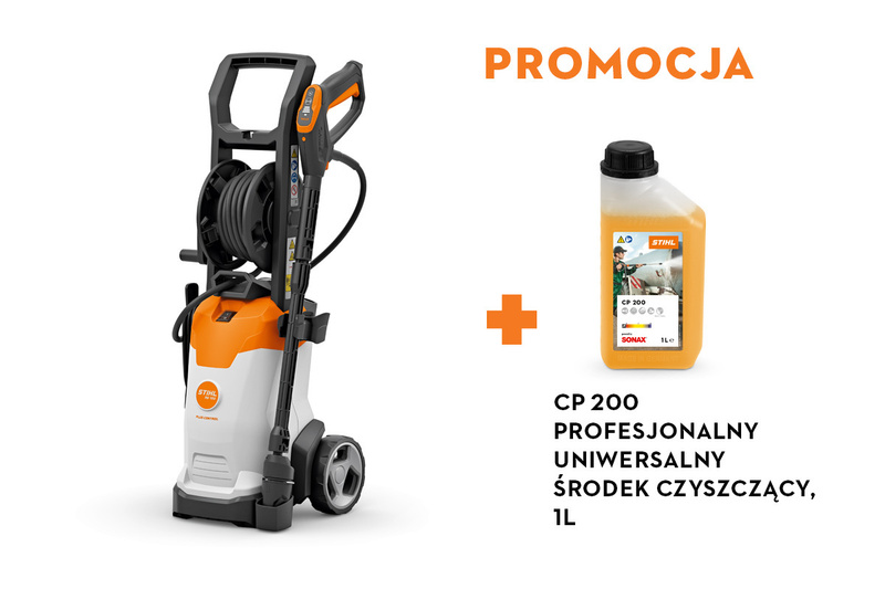 STIHL RE 100 CONTROL PLUS – myjka wysokociśnieniowa, bęben na wąż, dysza 3 w 1