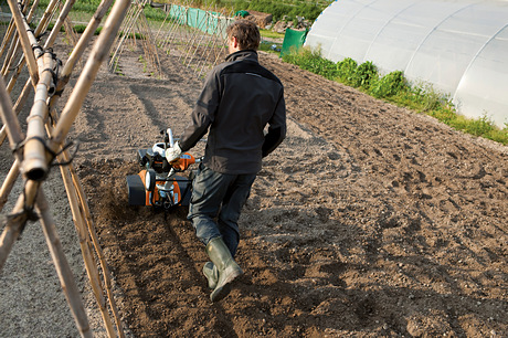 Stihl glebogryzarka MH 585 1 V / 1 R o szerokości roboczej 85 cm.