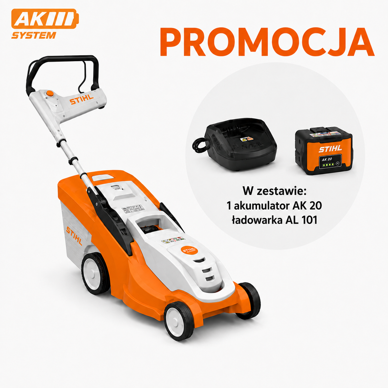 STIHL Kosiarka akumulatorowa RMA 239 C– 37 cm, zestaw AK 20 + AL 101