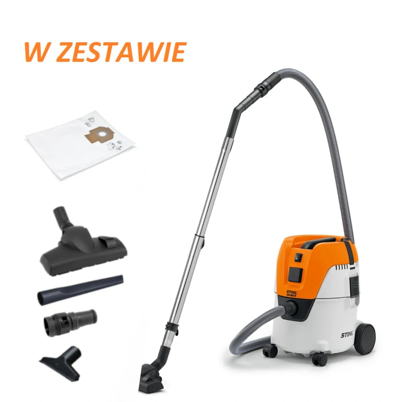 STIHL SE 62 E – odkurzacz przemysłowy, 1,4 kW, adapter do elektronarzędzia