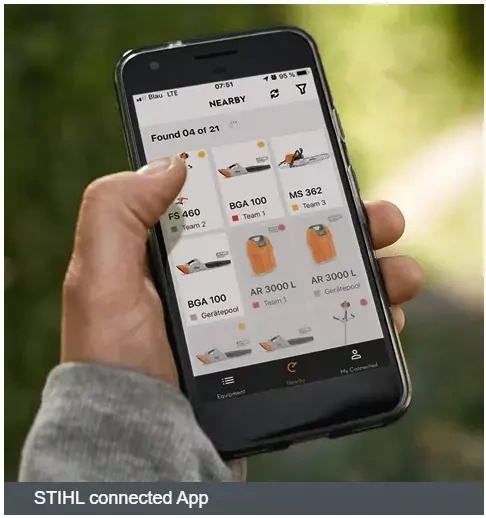 STIHL Smart Connector – rejestrator pracy z Bluetooth i dostępem do chmury - aplikacja mobilna