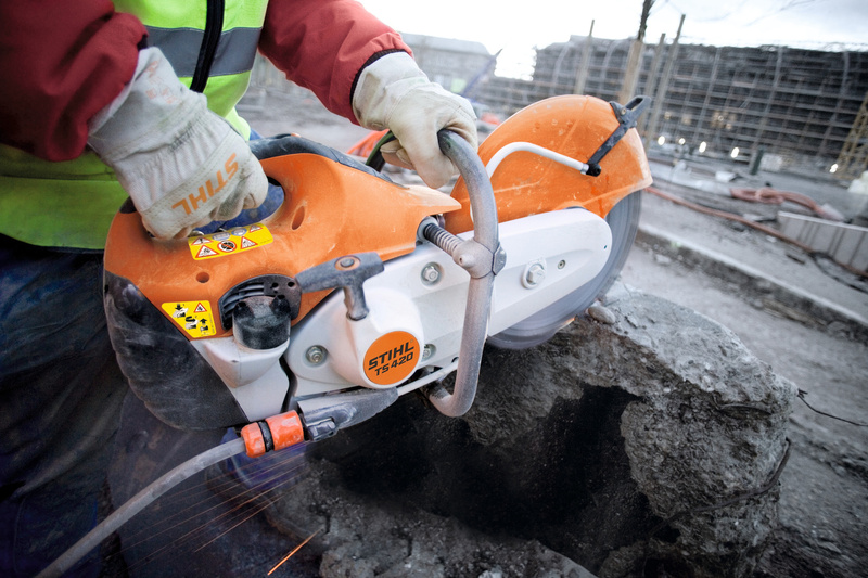 STIHL TS 420 – przecinarka spalinowa, tarcza diamentowa D-B10 350 mm