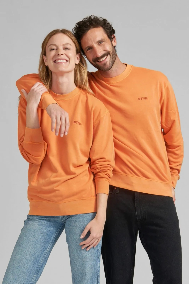 Bluza PIGMENT DYE pomarańczowa - praktyczność i funkcjonalność