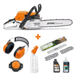 STIHL MS 261 RS Pro – Cut kit 12, Smart connector, nauszniki, oleje i pojemnik na mieszanke