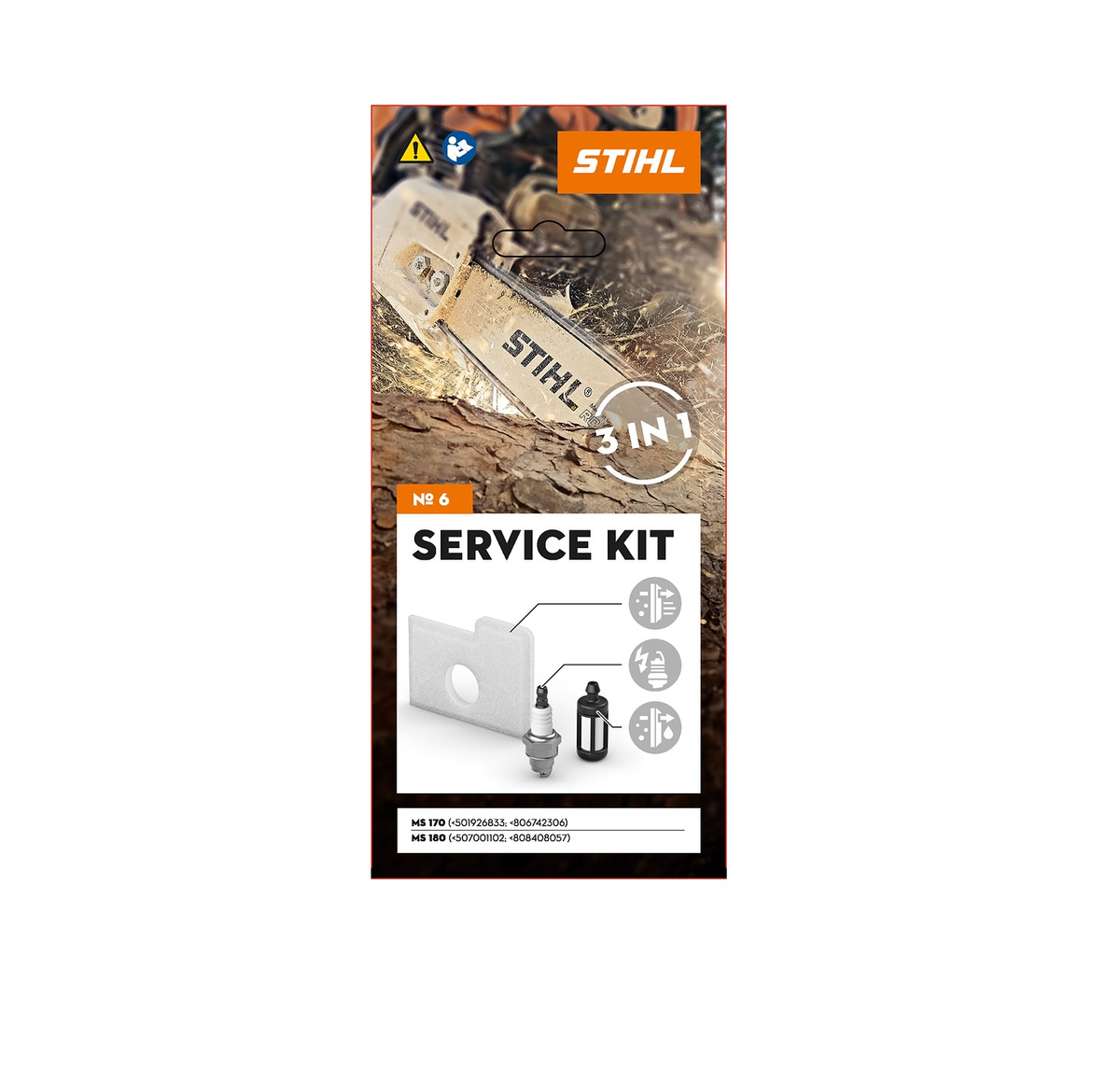 STIHL Zestaw serwisowy nr 6 do MS 170 (do 2014), MS 180 (do 2015) - wysoka jakość filtrów