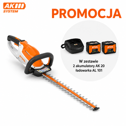 STIHL Nożyce akumulatorowe HSA 50 – zestaw 2 × AK 20 + AL 101