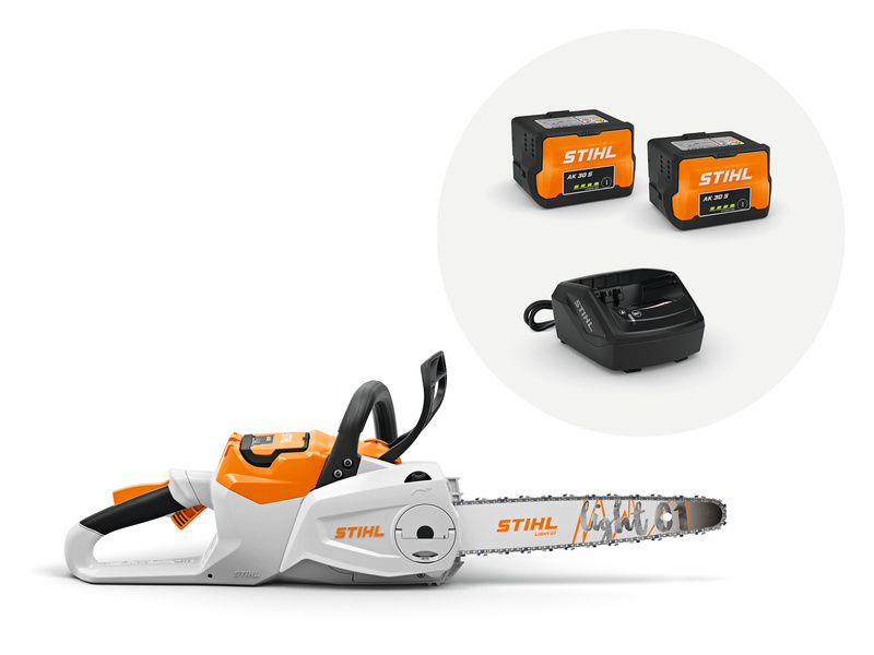 STIHL MSA 80 C-B – pilarka akumulatorowa, Zestaw: 2× AK 30S + AL 101