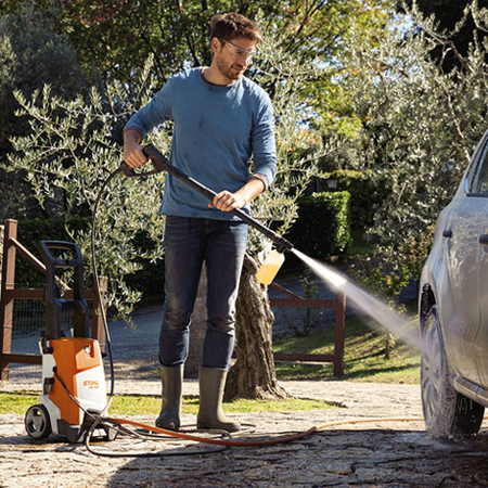 Stihl Myjka wysokociśnieniowa RE 120 PLUS [Ciśnienie 160 bar] Silnik indukcyjny, bębęn na wąż