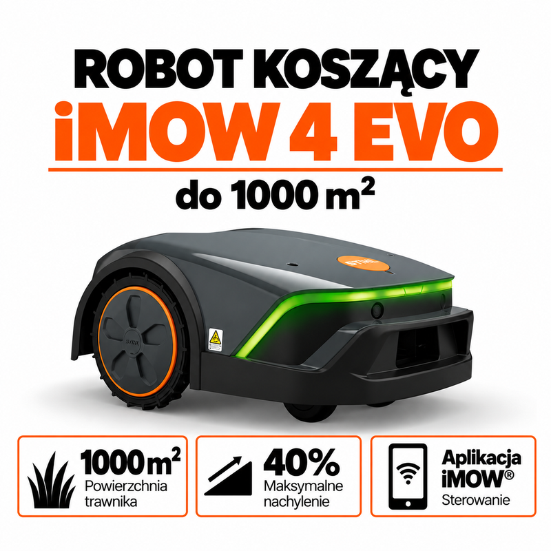 STIHL iMOW 4 EVO – robot koszący, do 1000 m²