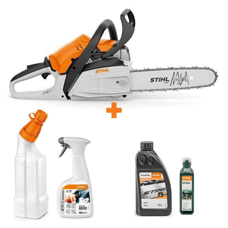 STIHL MS 172 PM3 35cm – pojemnik do mieszanki, spray i zestaw olei