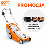 STIHL Kosiarka akumulatorowa RMA 239 – 37 cm, zestaw 2 × AK 20 + AL 101