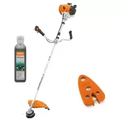 STIHL Kosa spalinowa FS 120 + Olej do silników dwusuwowych HP Super 100ml + Nożyk do żyłek tnących Zestaw promocyjny