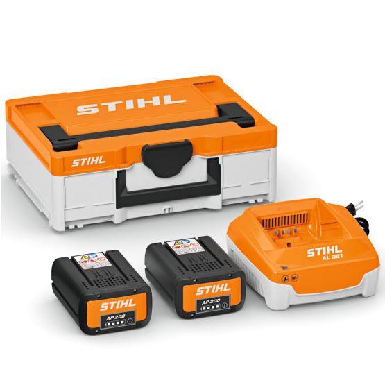 Stihl Power Box 1 z systemem AP. Zestaw zawiera - 2 x AP 200, AL 301, walizka S (Systainer)