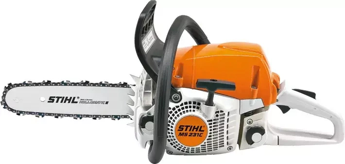 Stihl pilarka spalinowa MS 231 C-BE PM3 — ergonomia i wygoda