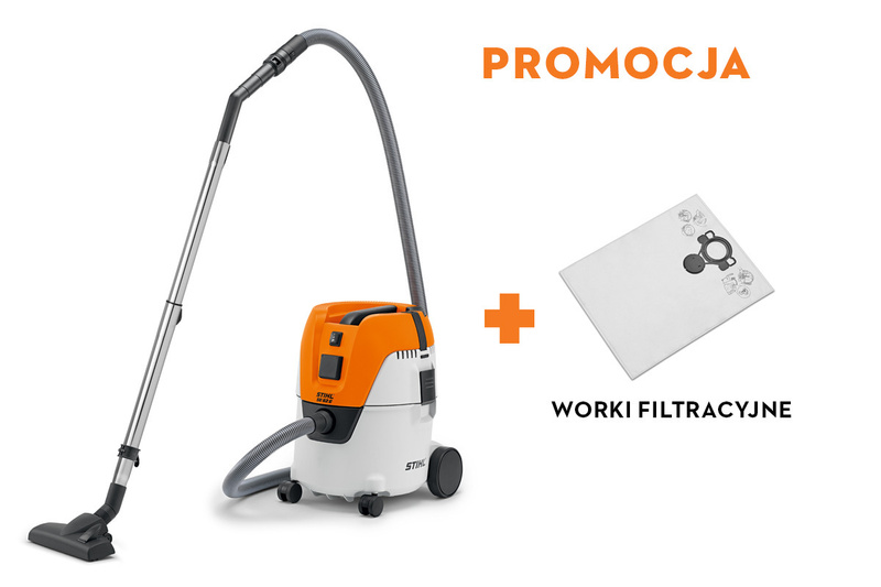 STIHL SE 62 E – odkurzacz przemysłowy, 1,4 kW, adapter do elektronarzędzia