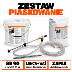 STIHL Zestaw do piaskowania na mokro RE 232–RE 462 Plus + granulat ścierny + zapas – STIHL ZESTAW