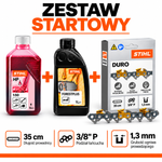 STIHL ZESTAW STARTOWY – Łańcuch Picco Duro 3 3/8" P, 1,3 mm, 50 ogniw + HP 1 L + ForestPlus 1 L